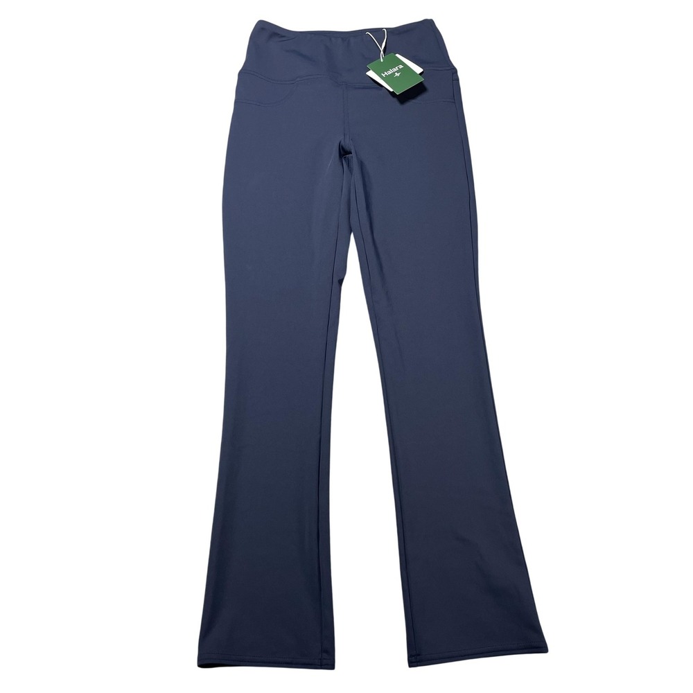 Halara Leggings Womens XS Blue High Rise Flare Yoga Track Pants Stretch Athletic - Picture 1 of 9